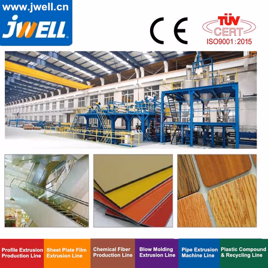 Machine d'extrusion de panneaux composites de plaques en plastique et aluminium Jwell